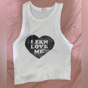 I fkn love me cropped tank top